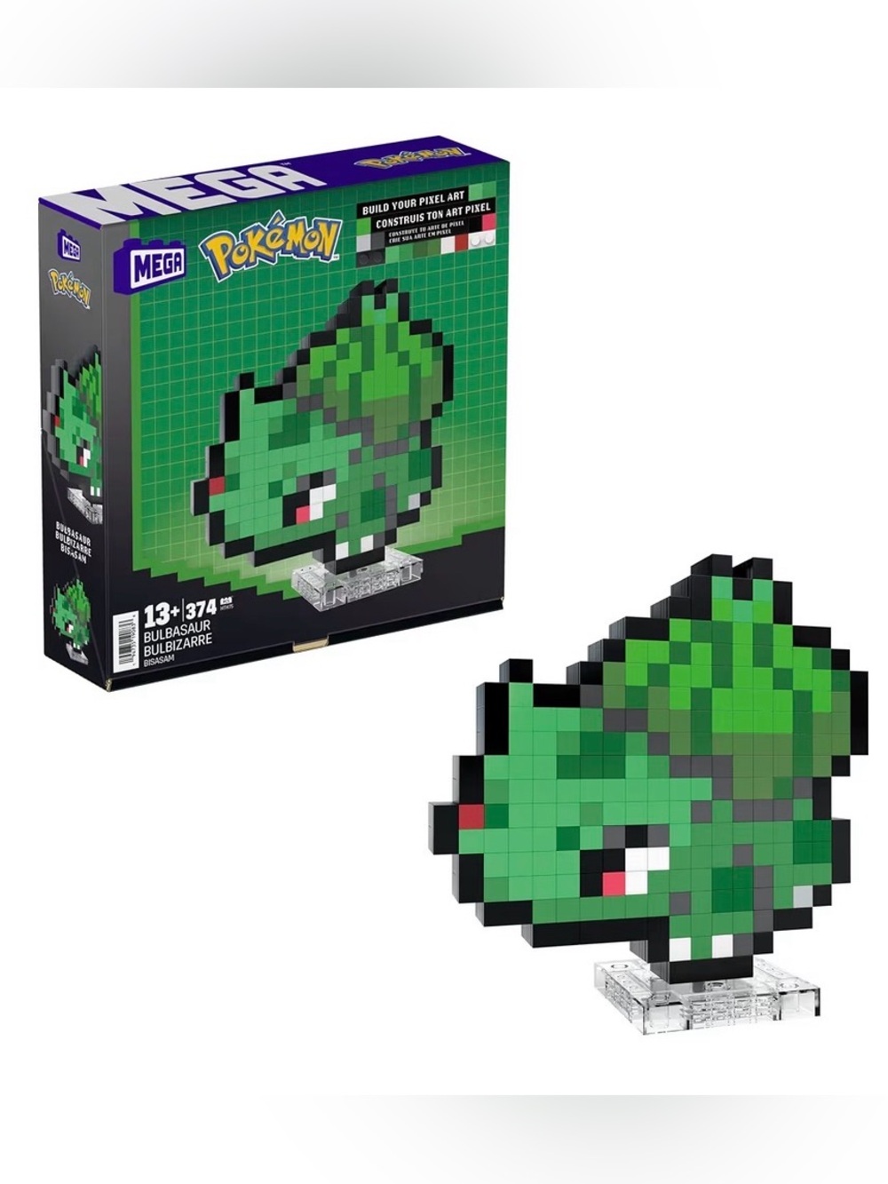 MEGA Construx Pokemon Bulbasaur Pixel Art Retro Building Set New Sealed